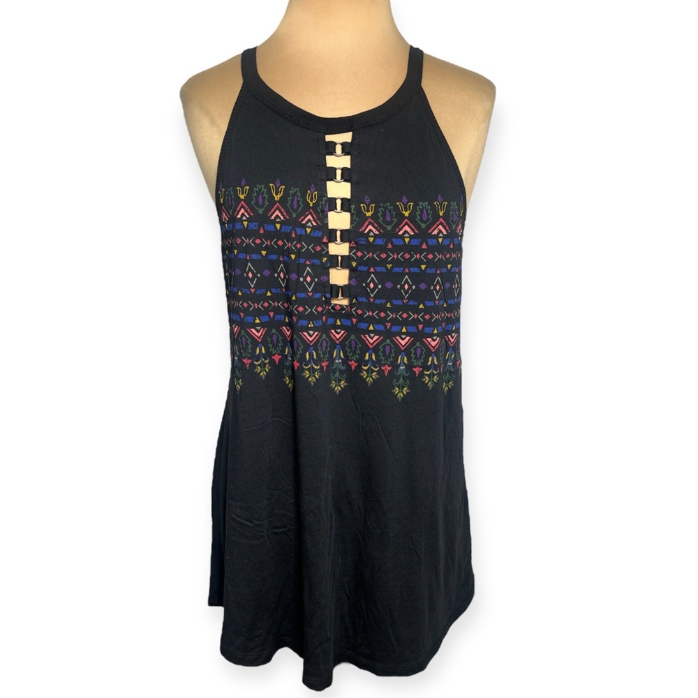 Torrid Black Geo Print O-Ring Goddess Tank size 1X - Picture 2 of 12